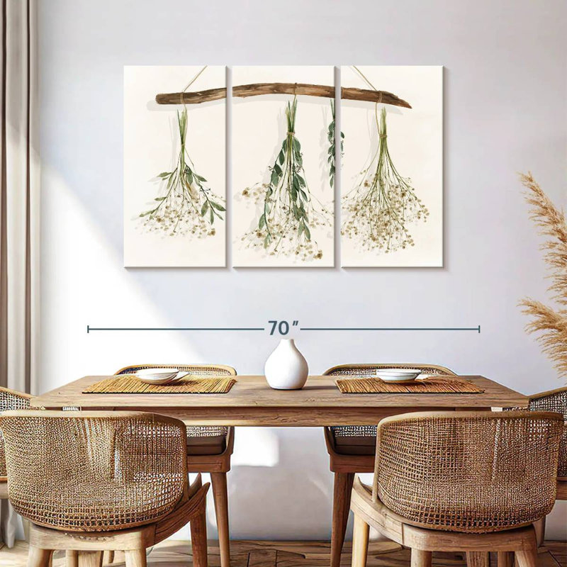 Harnek Drying Flowers, 36" H x 57" W