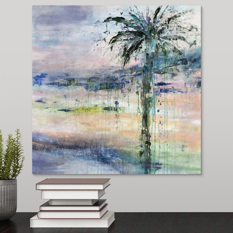 « one day from vacances », peinture sur toile, Toile tendue, H 16 po x l 16 po x p 1,25 po