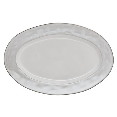 Azores Greige Shimmer Small Oval Platter