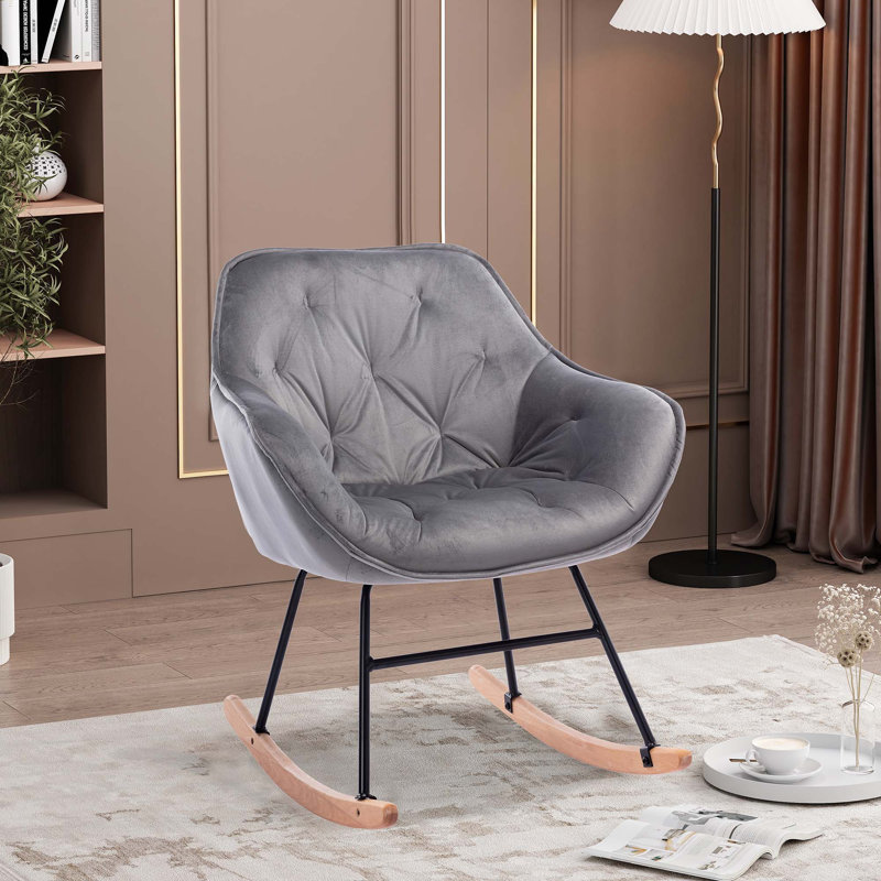 Fauteuil à bascule 32,68 W, Gris