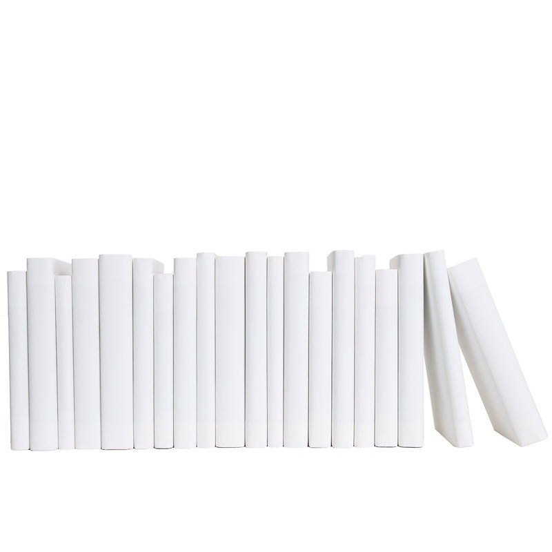 Livres décoratifs - Livres sur papier avec chutes de neige - Livres blancs au pied