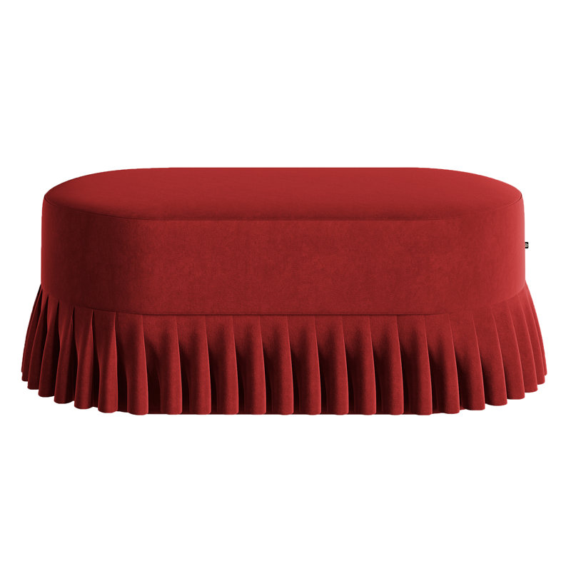 Polyester Upholstered Bench, Red