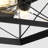 Nox 13" Industral 3 light ceiling flush light black