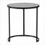Ensemble de 2 tables basses gigognes gigognes - Structure en métal robuste, plateaux mouchetés, tailles 19,7 / 15,7 po, aucun assemblage requis