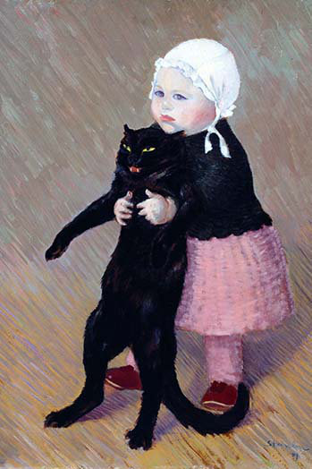 « cat » par theophile steinlen-impression, H 42 po x l 28 po x P 1,5 po