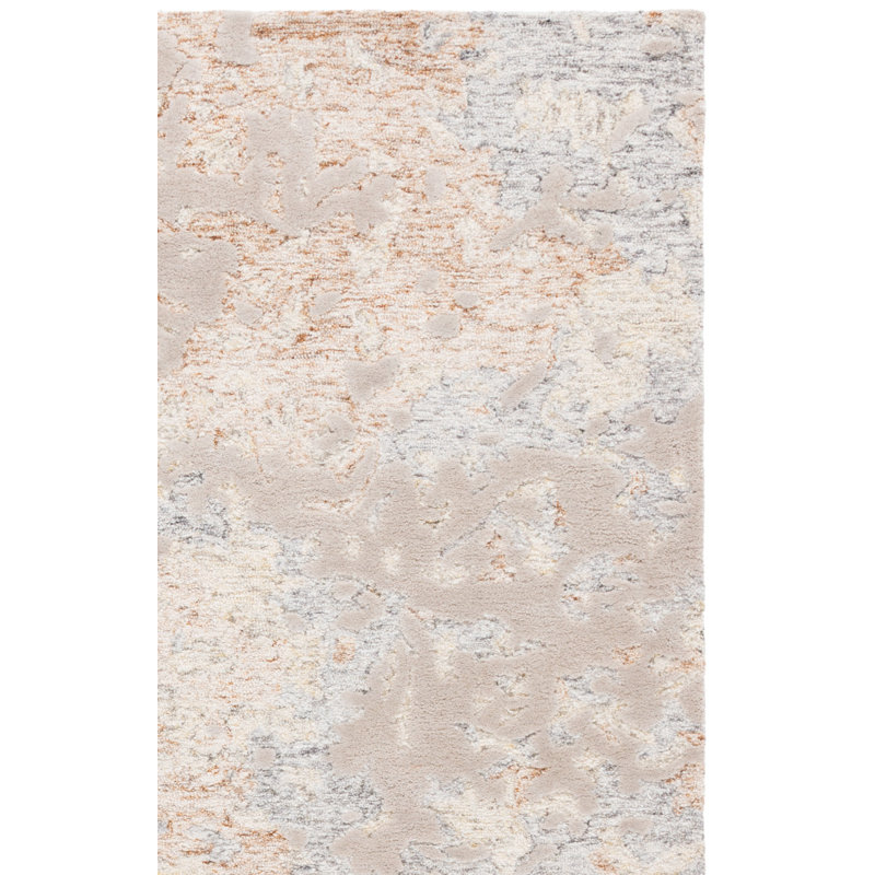 Récolte 80% laine touffetée à la main Harvest 702; Tapis abstrait 20% coton, Rectangulaire 8 pi x 10 pi