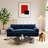 66" Queen Pull Out Sofa Bed, 3-in-1 Convertible Sleeper Sofa Multi-Functional Velvet Loveseat Bed-1870766261