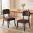 Mid-Century Upholstered Solid Wood Side Chair  Set of 2-1194623117