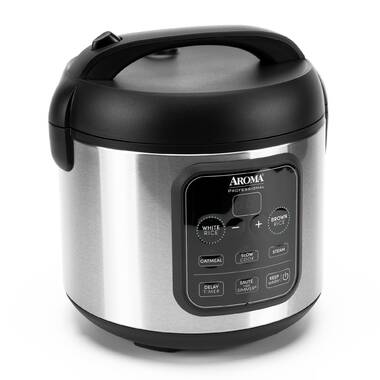 Aroma 6 Cup Rice Cooker & Food Steamer - Black