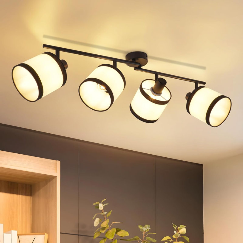 Burlap Semi Flush Mount