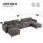 Modular Chenille Sectional Sofa with USB Charging, Cup Holders & Storage Console-1826941904