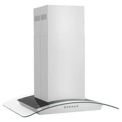 36" 376 CFM Convertible Island Range Hood in Stainless Steel with Remote Control Included
