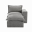 Chaise longue modulaire rembourrée en chenille rembourrée avec repose-pieds amovible - entièrement compressée, aucun assemblage requis-1897707339-1897688187