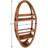 25" X 13" Brown Solid Wood Wall Mounted Shower Caddy