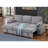 Mackenzie 91"W Light Gray Chenille Fabric Reversible Sleeper Sectional with Storage Chaise, Drop-Down Table, Cup Holders and Charging Ports-1415053913