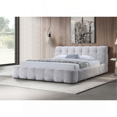 Lit en chenille Hannah gris