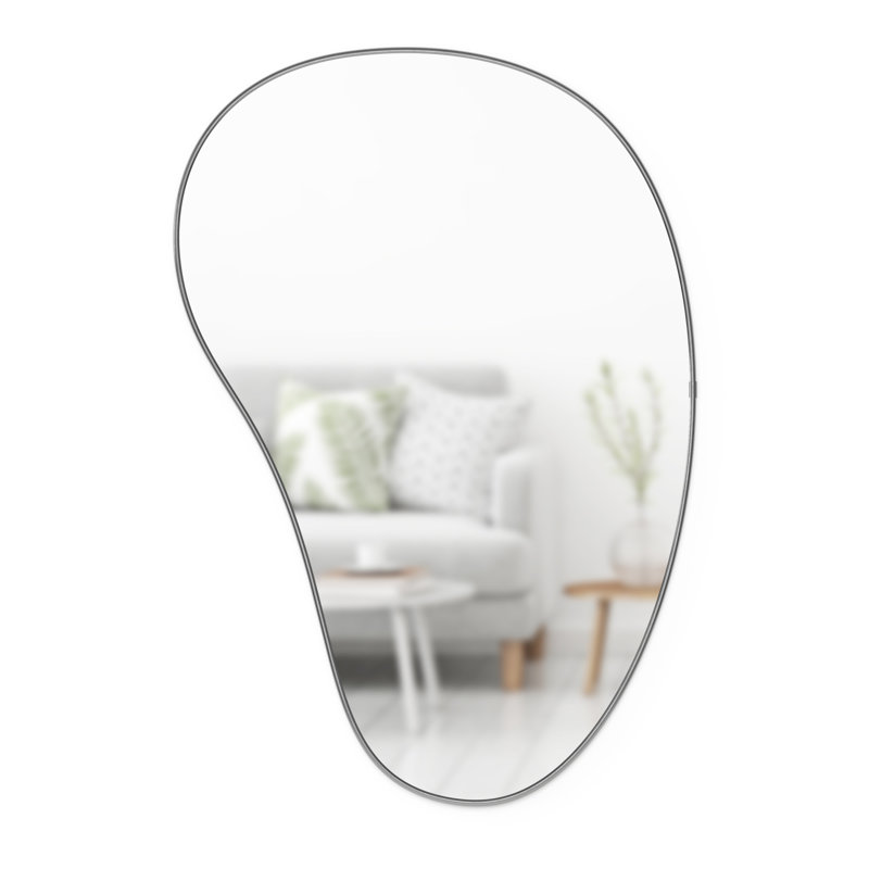 24" x 36" Abstract Shaped Metallic Wall Accent Mirror