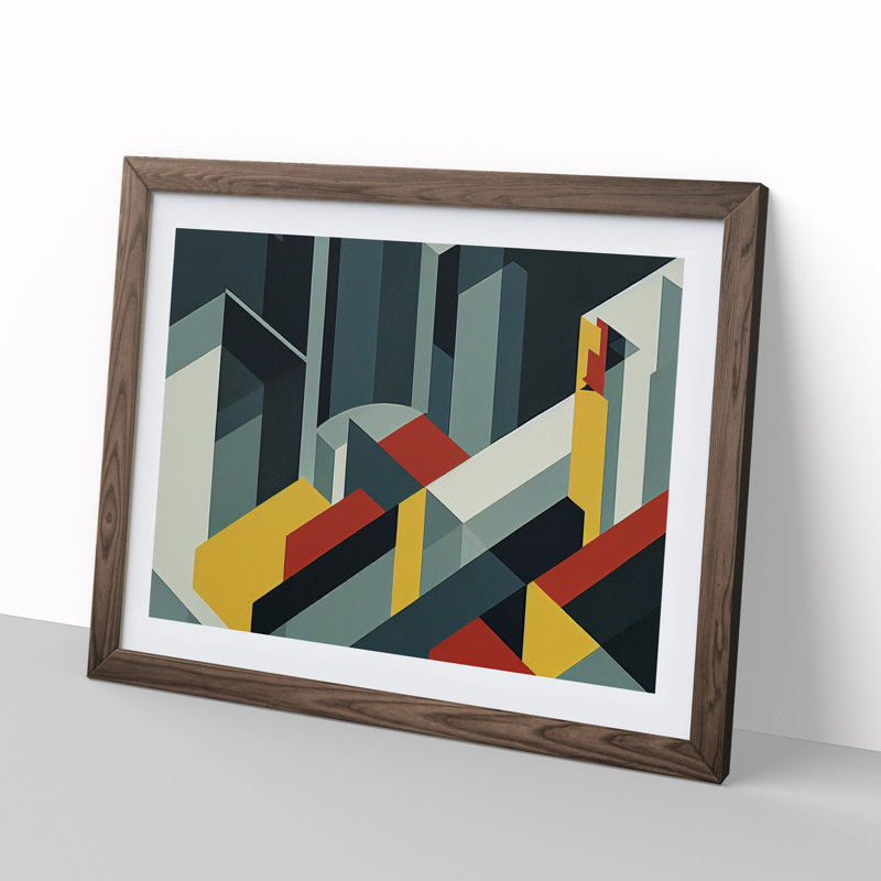 Modern Architecture Vol.1 Abstract - Framed Print, 34cm H x 46cm W x 2cm D, Brown Framed