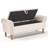 Mid-Century Modern Storage Bench, 51" Wide Flip Top Faux Leather Upholstered Bench with Armrests, Large Wood Entryway Bench for Living Room, Bedroom-1132065659
