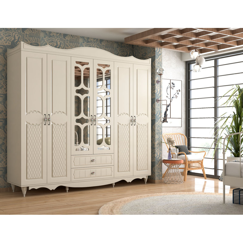 Valverde 6 Door Manufactured Wood Wardrobe