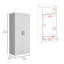 Ensemble de chambre à coucher, armoire et commode 2 pièces Canaan, blanc