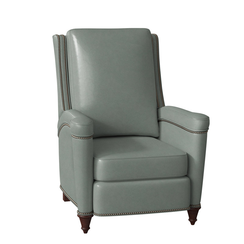 Mayes Recliner, Mahogany, Gunmetal, Anilina Hunter Genuine Leather