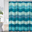 Rideau de douche abstrait avec vagues et mer-44779381