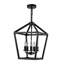 Luminaire de style lustre campagnard industriel à 5 lumières avec cage ouverte rustique et hauteur de suspension réglable, base E12 pour îlot de cuisine, salle à manger, vestibule, vestibule Farmhouse