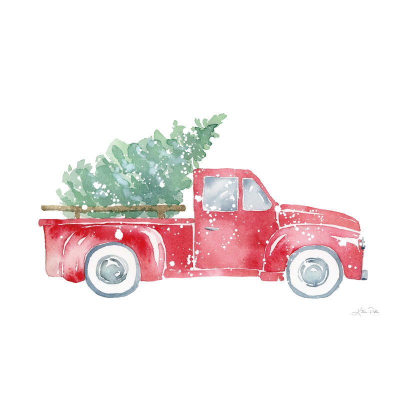 Camion de Noël, H 8 po x l 12 po