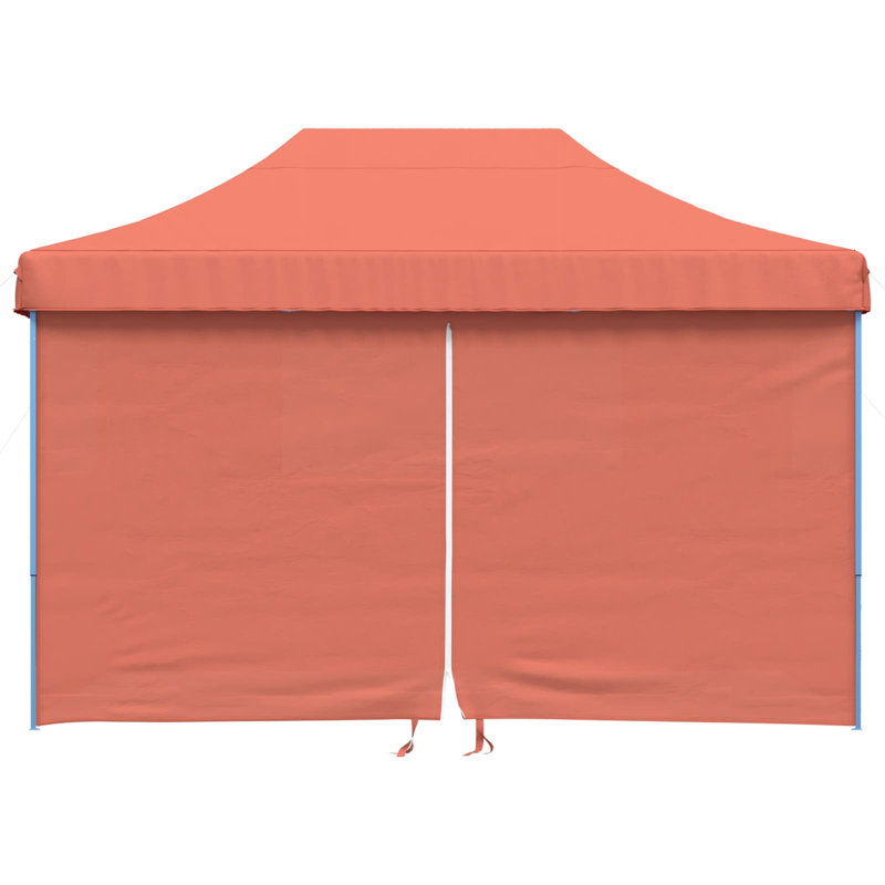 Vidaxl Foldable Tent Pop-Up Outdoor Party Tent Garden Gazebo Canopy Shelter, 315cm H x 410cm W x 279cm D, Blue, Terracotta