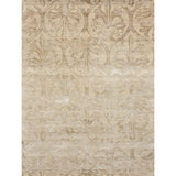 Hand Knotted Damask Area Rug in Green/Amber
