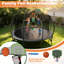FIZITI 12FT Round Backyard Trampoline with Safety Enclosure, Basketball Hoop, Sprinkler, Lights,Outdoor Recreational Trampoline-121543302