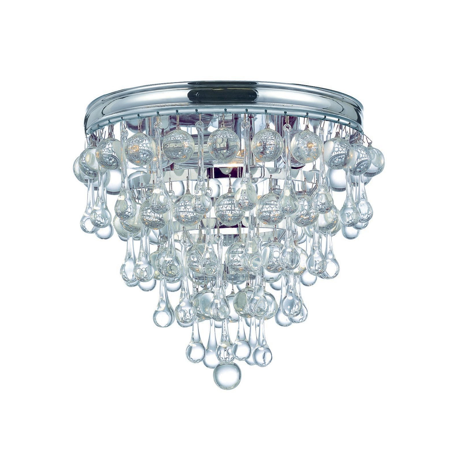 Stoneham 3 -Light 10" Flush Mount, Chrome