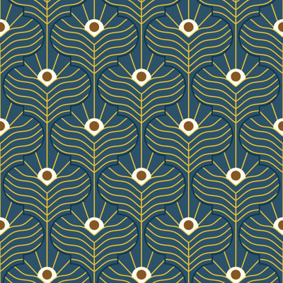 Moroccan Peacock 10' L x 24" W Wallpaper Roll