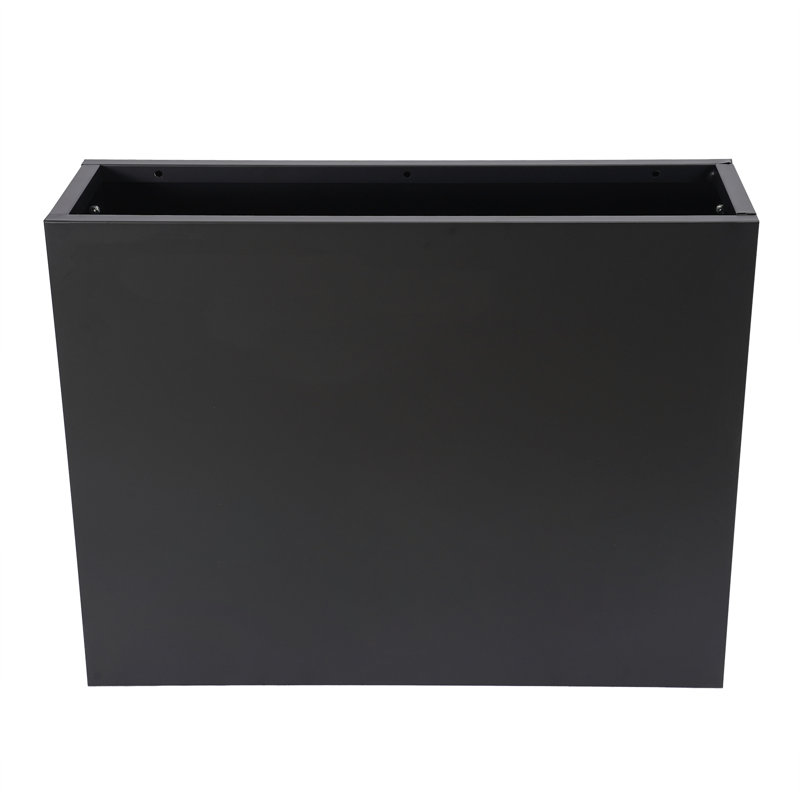 Metal Planter Box, 30" H x 12" W x 12" D, Black
