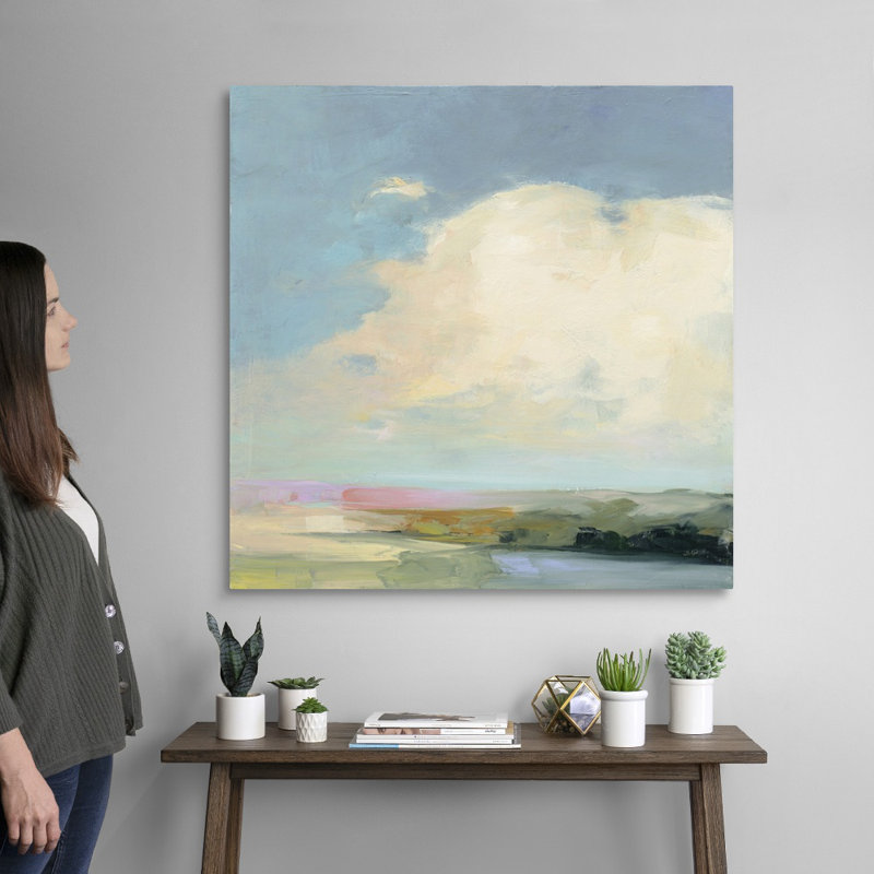 «Colorful Horizon II» par Julia Purinton, reproduction d'art sur toile, H 36 po x l 36 po, Toile tendue, Sans cadre