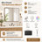 Leyat Modern Rectangle Metal Frame Wall Mirror for Bathroom-1133631103-1133631092