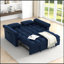 Canapé-lit avec causeuse Loveseats, dossier réglable bleu