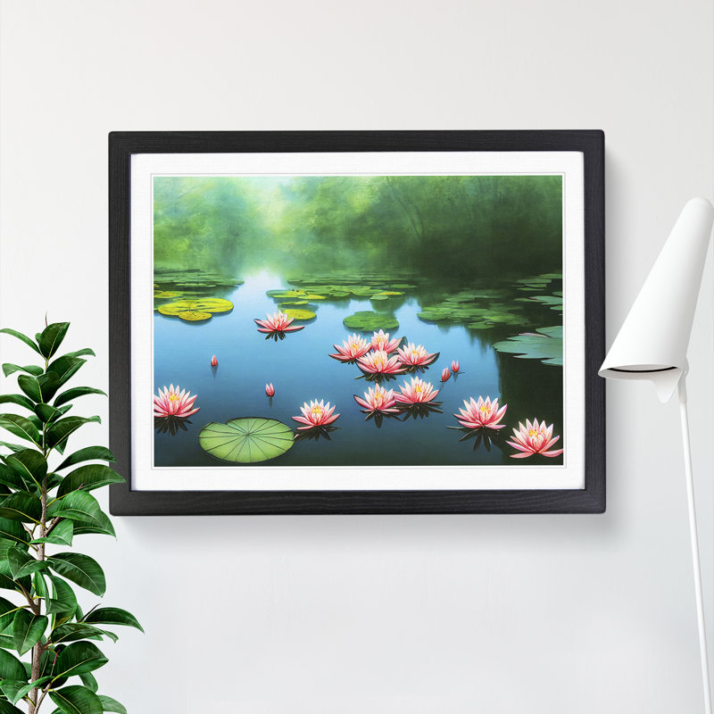 Special Water Lily Pond - Framed Print, Black Frame, 46cm H x 64cm W
