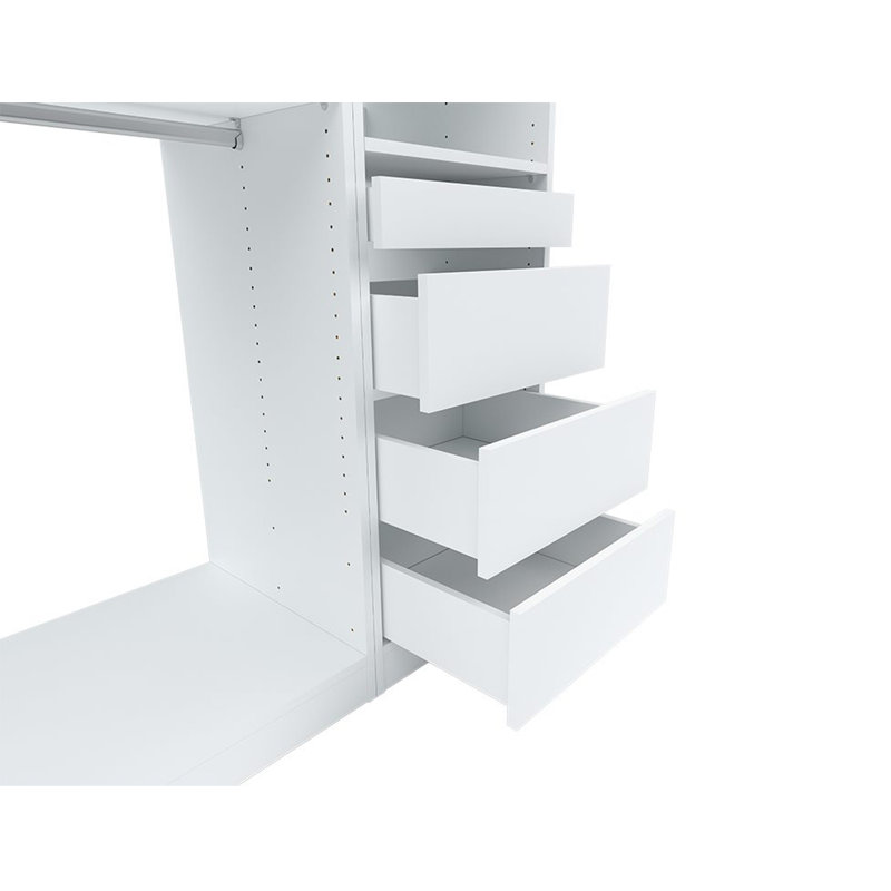 Système de rangement pour garde-robe l 18 po Closet & Co, Blanc