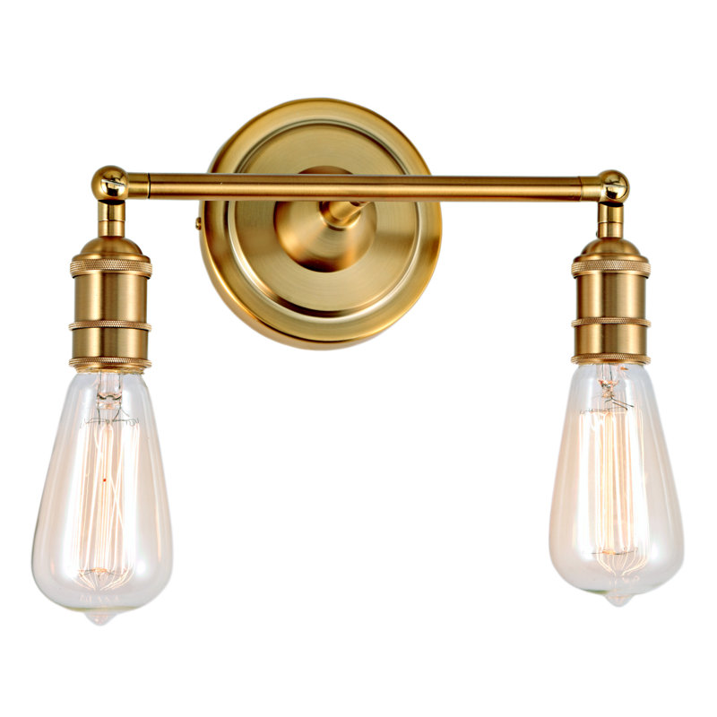 Brasfield Armed Sconce, Satin Brass