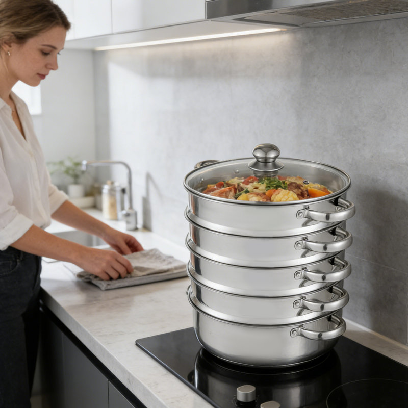 5-Tier Stainless Steel Steamer