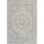 Tapis à motif oriental gris / beige 7 pi x 10 pi (6 pi 7 po x 9 pi 6 po) de style branche de tapis Rasan, tapis contemporain, à poils moyens et résistant aux taches-1464407932