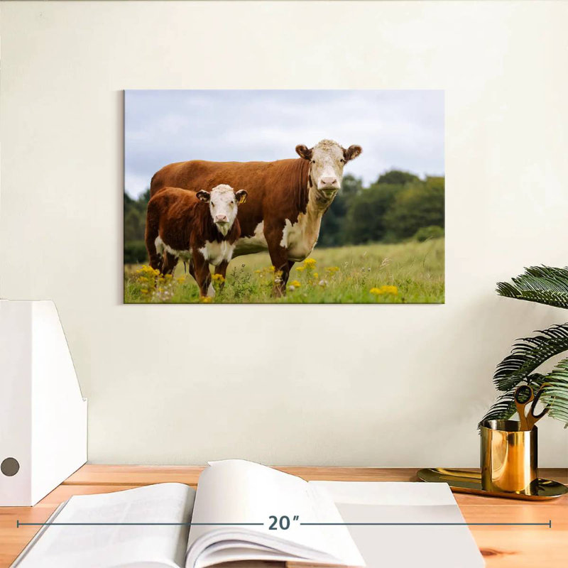Brampt Calf And Cow, 8" H x 12" W