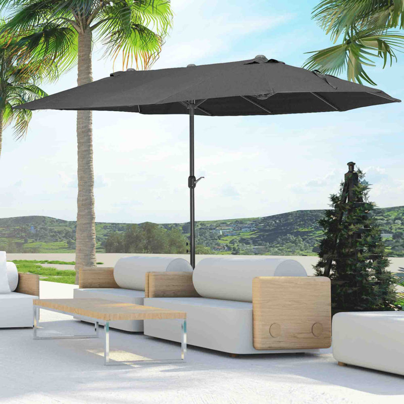 455cm Market Parasol, Black