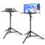 Support pour projecteur avec support pour ordinateur portable, hauteur du trépied réglable de 26,97 à 63 po