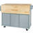 Kitchen Cart With Adjustable Storage & Drop, 5 Wheels, Island 3 Drawers For Functional Living Space-357771957