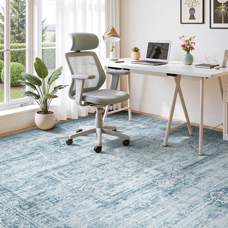Tapis bleu 8 pi x 10 pi