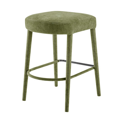Humes Chenille Backless Counter Stool, (Set Of 2)
