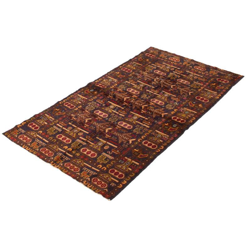 Tapis noir Rare War 3 pi 8 po x 6 pi 8 po